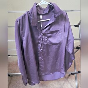 Purple Women's Button-Up Dress Shirt
